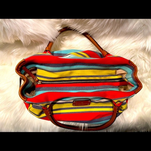 kate spade Key West multicolored striped shoulder bag satchel - Picture 11 of 11